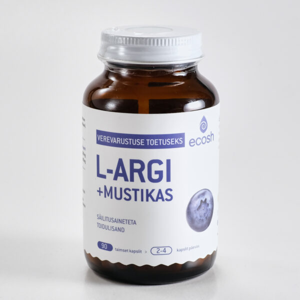 L-arginiin+Mustikas 90tk Ecosh Life OÜ